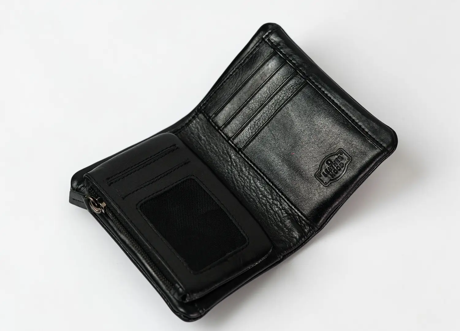 𝐋𝐞𝐚𝐭𝐡𝐞𝐫𝐇𝐨𝐨𝐝 𝐒𝐞𝐦𝐢-𝐥𝐨𝐧𝐠 𝐖𝐚𝐥𝐥𝐞𝐭 -- (Black) - Image 3
